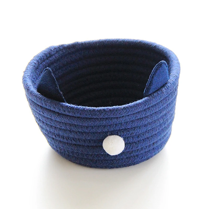 Многофункциональная хлопковая веревка вязанная корзина для хранения ушей