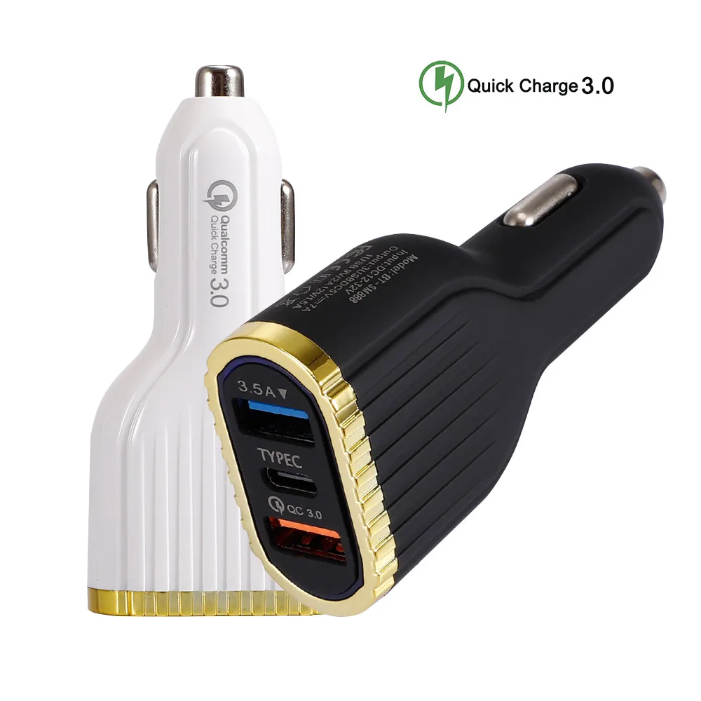 PD автомобильное зарядное устройство type C ноутбук 2 порта USB QC 3 0 для iPhone XS Высокое