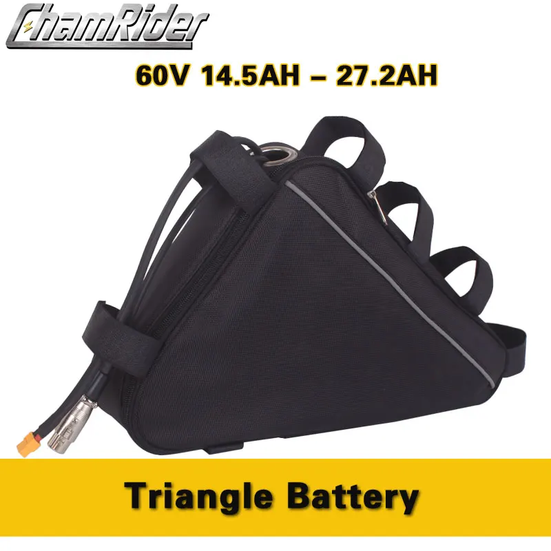 Chamrider оригинальный 60 в ebike аккумулятор треугольная оправа сумка 10AH 20AH 60A BMS 500 Вт 750