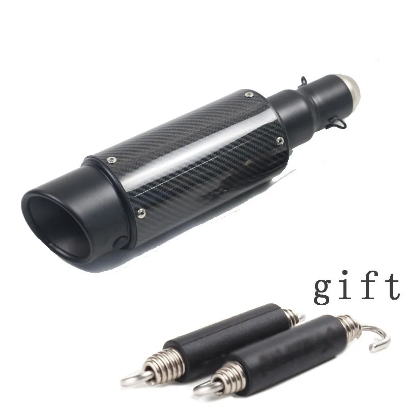 51 мм мотоциклетные ak выхлопной трубы скутера реальные углеродное волокно
