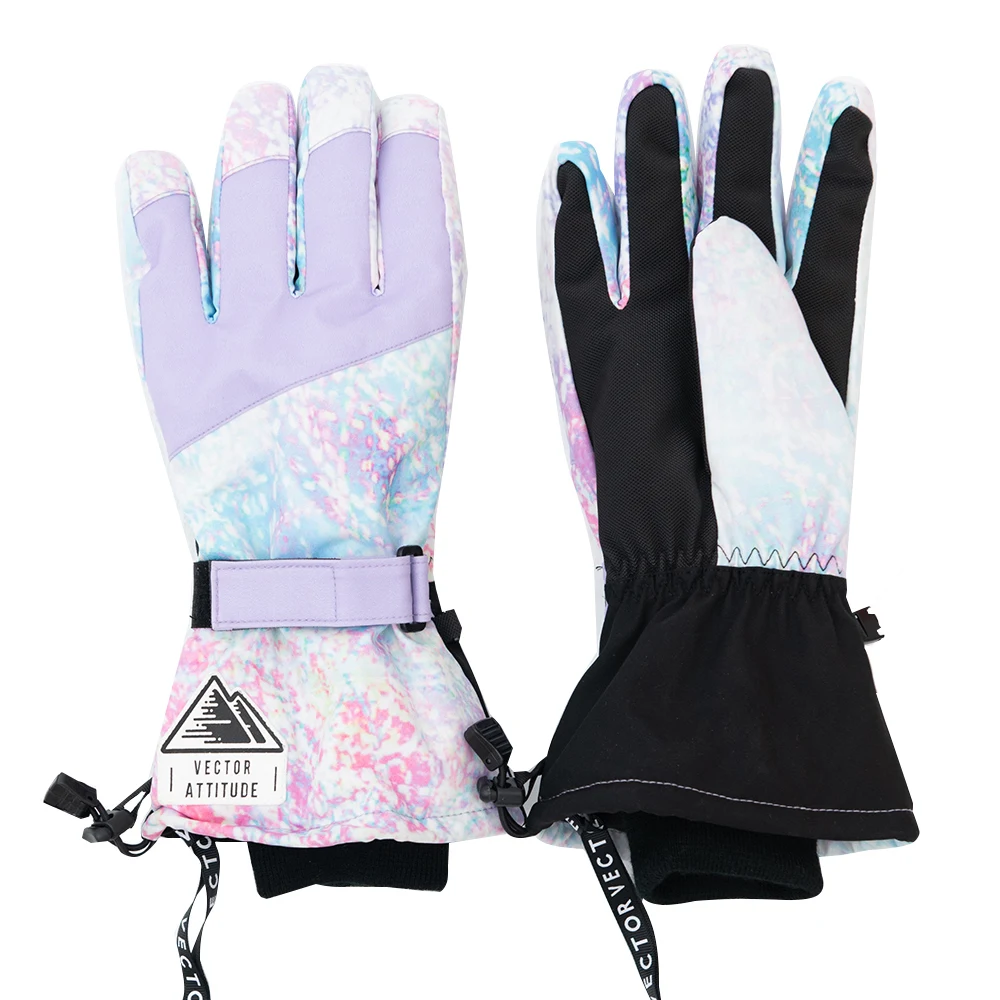 Векторные лыжные перчатки женские теплые зимние водонепроницаемые для