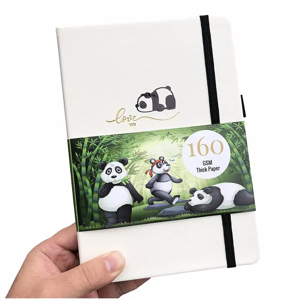 BUKE Panda Bullet Planner Dot блокнот в сетку журнал и рисование Sketcbook из искусственной кожи