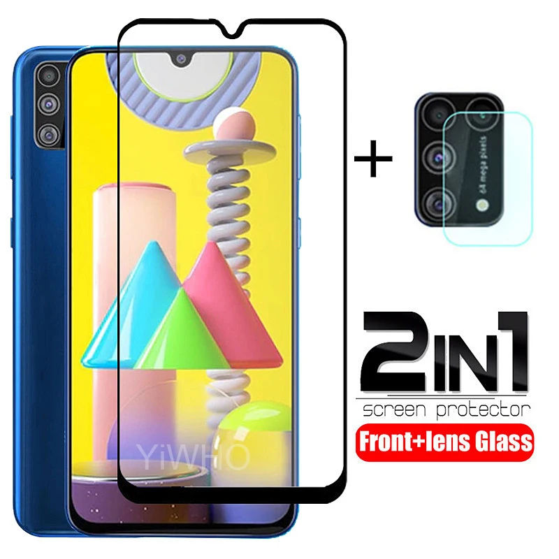 

2 IN 1 for Samsung M31S Protective Glass On for Samsung Galaxy M31 M30S M30 Camera Lens Glass M 31S 30S 30 Screen Protector Film