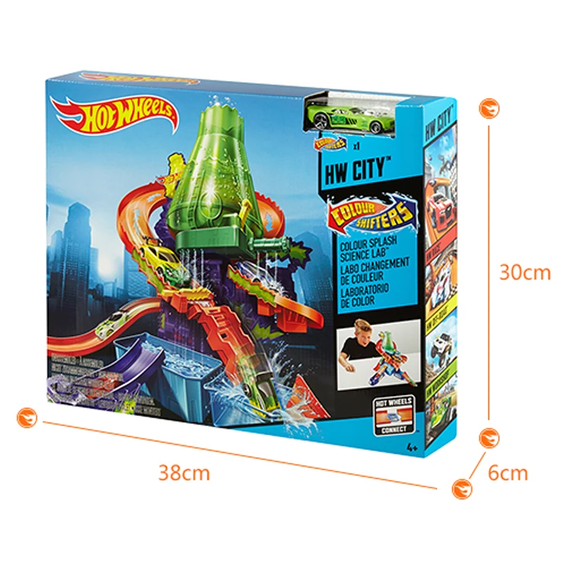 Оригинальный игровой Набор Hot Wheels Track City Mega для мытья автомобиля отлитый под