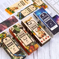 28 sheetspack beautiful birds fruits starry sky paper bookmark student vintage style scenery creative book mark stationery