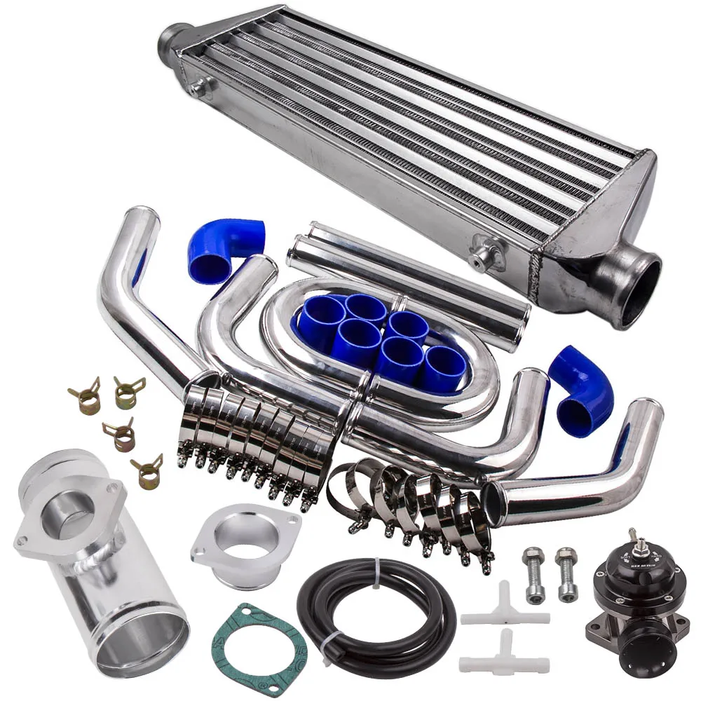 

MAXPEEDINGRODS 550x175x64 2.5" Aluminum Intercooler & 64mm Piping & Silicon Universal Turbo Core 550mmx 180mmx 64mm 27 x7x2.5