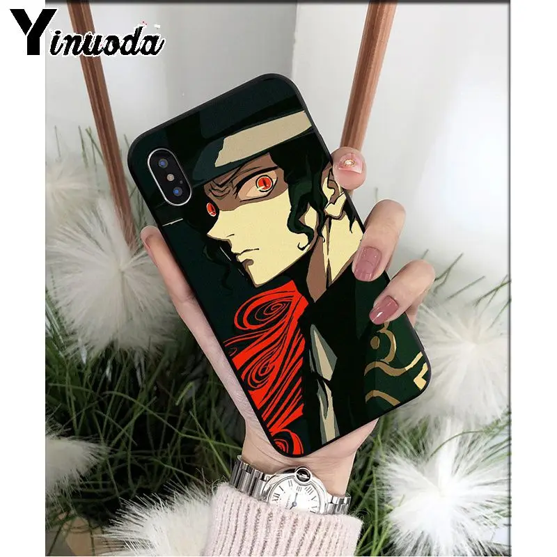 Yinuoda аниме Demon Slayer Kimetsu no Yaiba TPU мягкий черный чехол для телефона Apple iPhone 8 7 6 6S Plus X XS MAX 5 5S SE XR