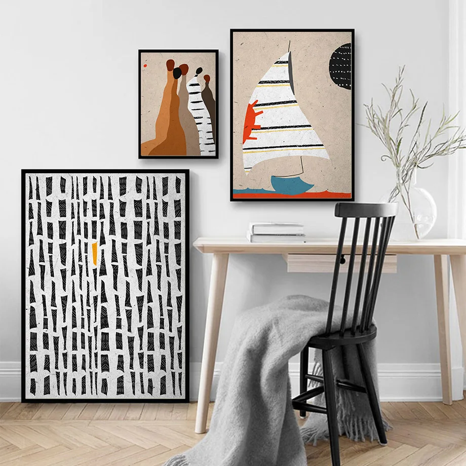 Абстрактные узоры зебра жираф африканская Картина на холсте настенное искусство