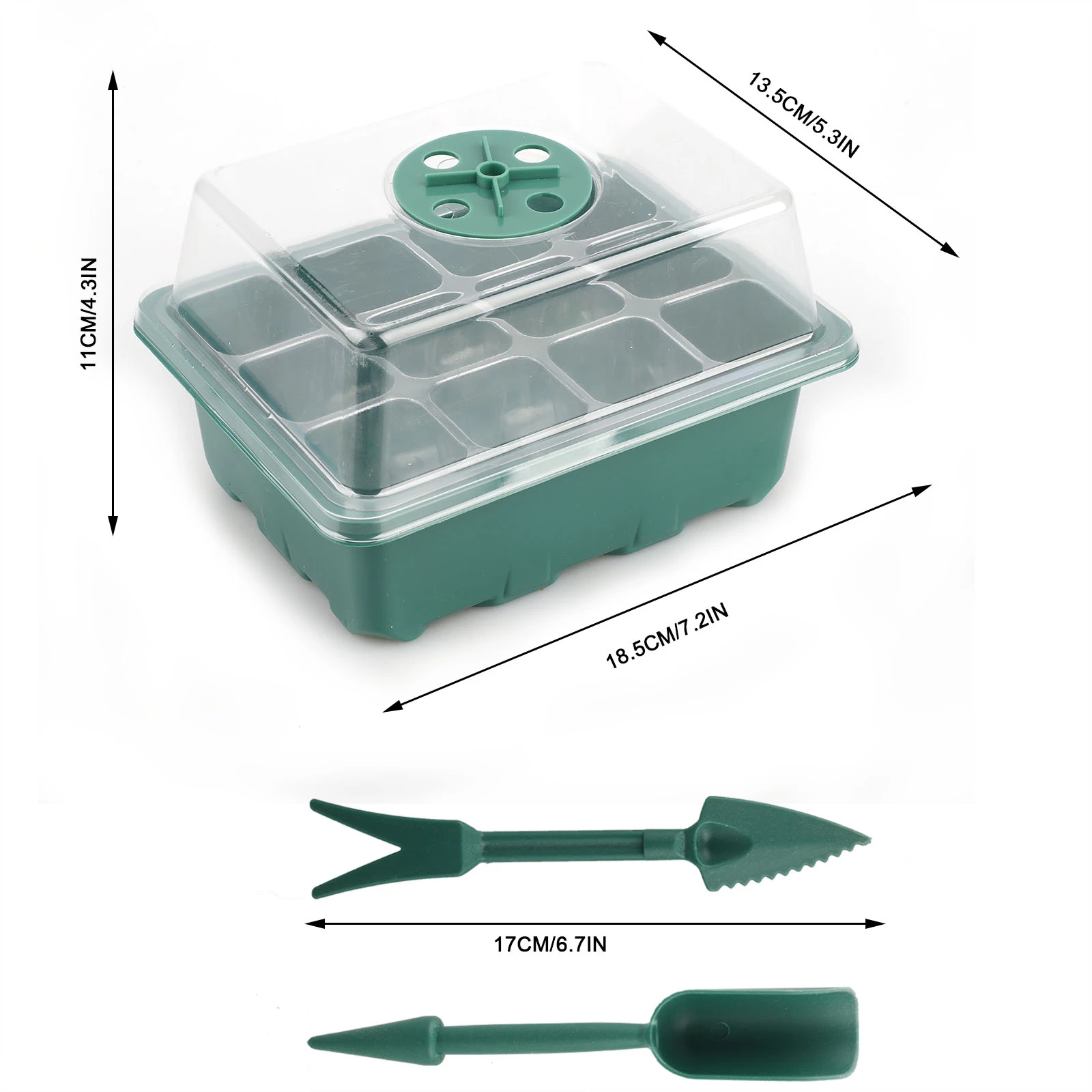 

Seedling Greenhouse Growth Tray Mini Incubato Plant PP Growing Adjustable Pots Reusable Nursery Germination Healthy Garden Start