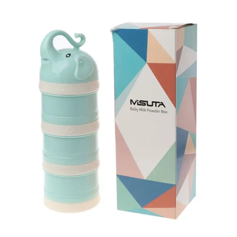 

3 layer Elephant Style Baby Food Storage Box Essential Cereal Cartoon Baby Milk Powder Boxes 19QF