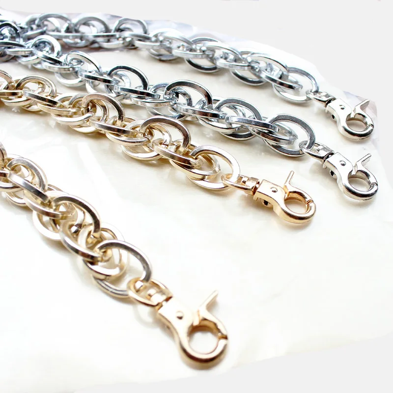 

30cm O Shape Bag Chain Handbag Handle Replacement Metal Chain DIY Accessory Bag Chain Hardware Bag Strap Gold Silver Black