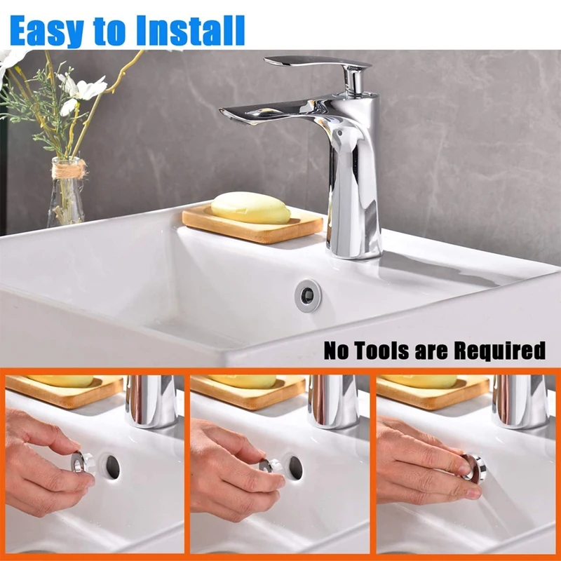 

Kitchen Bathroom Sink Basin Wash Basin Sink Cover Overflow Cover,2 Pieces