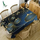 Плотная хлопковая Рождественская скатерть, прямоугольнаякруглая скатерть с 3d-рисунком золотого фонаря и дерева для свадьбы, пикника Вечерние