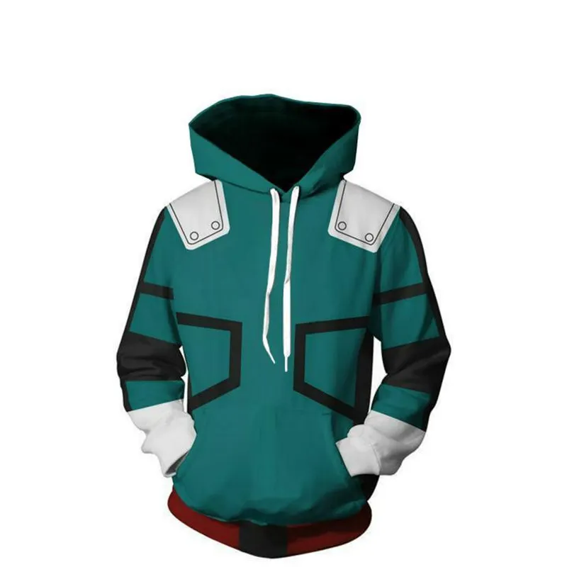 Толстовка с капюшоном моя геройская Академия толстовки Midoriya Izuku Bakugou Katsuki Boku без 3d