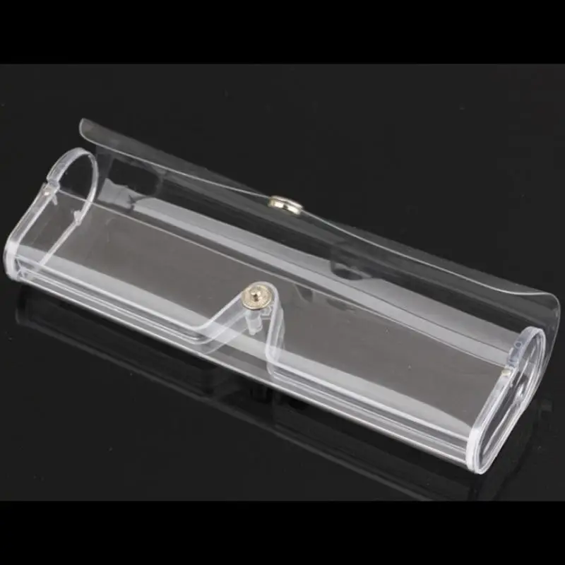 Портативный дорожный женский прозрачный чехол из ПВХ для очков защитный