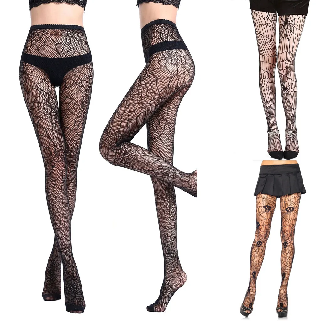

Women Halloween Sexy Fishnet Tights Pantyhose Yarns Net Stockings Party Knee Sockings Lace Hollow Out Sock Носки Женские