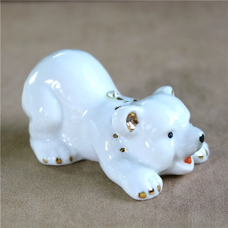 Каваи фарфоровая полярная фигурка медведь керамические в виде животных