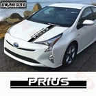 Автомобильный капот Наклейки на капот, 1 шт., для-Toyota Prius C TRD JDM, гоночные спортивные полоски, крышки двигателя, декоративные виниловые наклейки