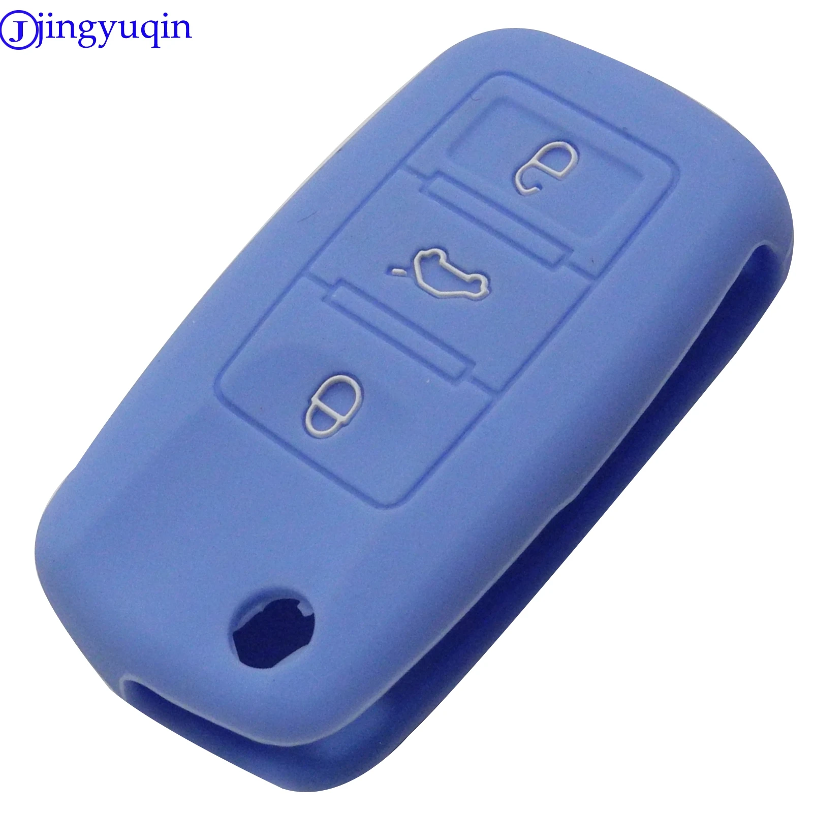 Jingyuqin 3B силиконовый чехол для ключей автомобиля для VW Golf Bora Jetta POLO Passat Skoda Superb Octavia Fabia SEAT Ibiza Leon Procted