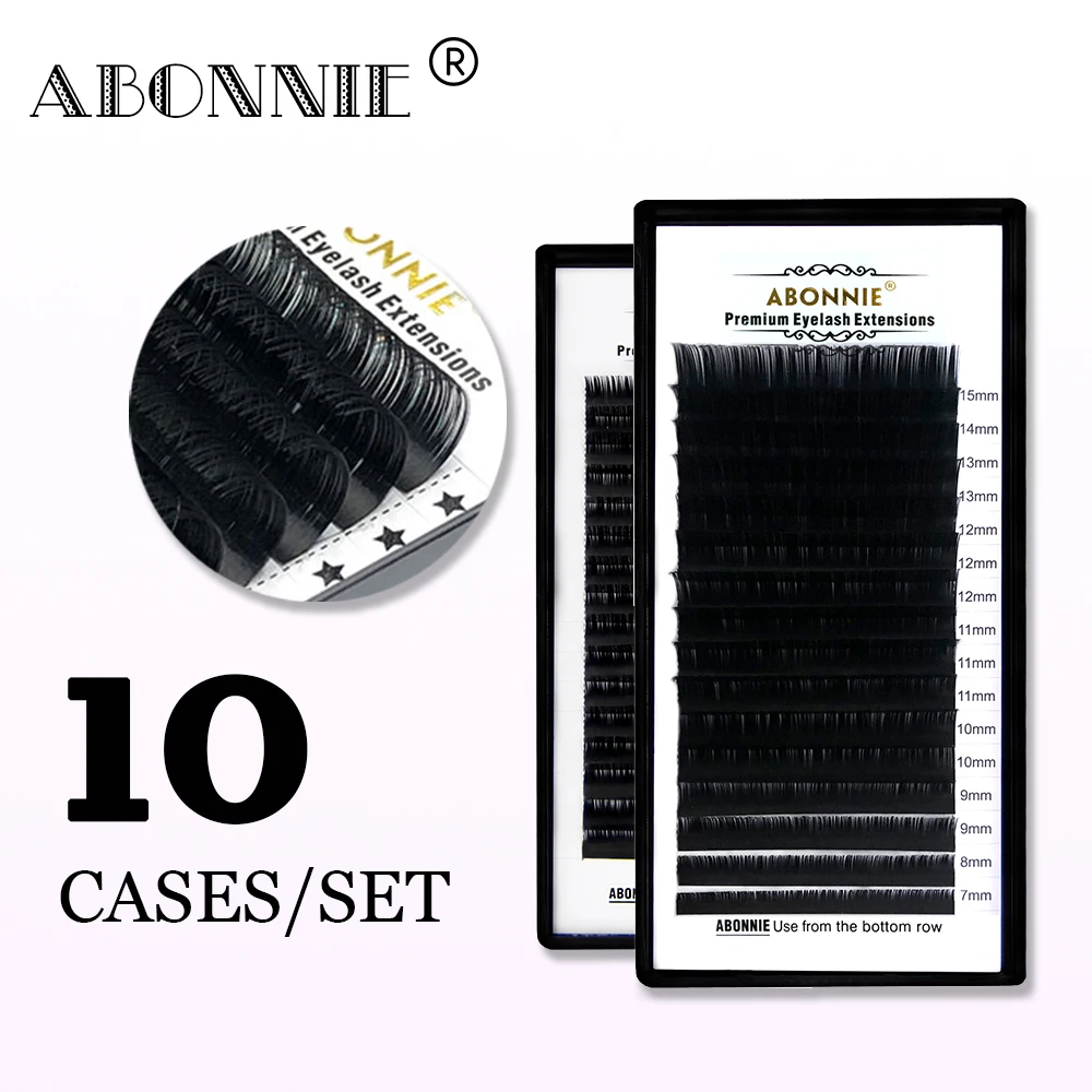 10boxes/case Sample Lash Tray Individual Eyelash Extensions Premium Cashmere Eye Lash Extension