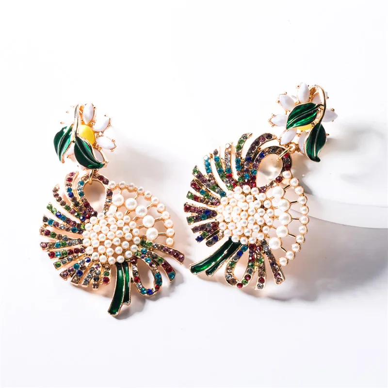 Женские акриловые серьги Za длинные женские из эпоксидного сплава в богемном