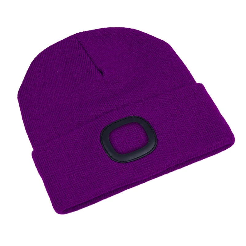 Светящаяся Зимняя Вязаная Шапка-бини со светодиодный Ной подсветкой