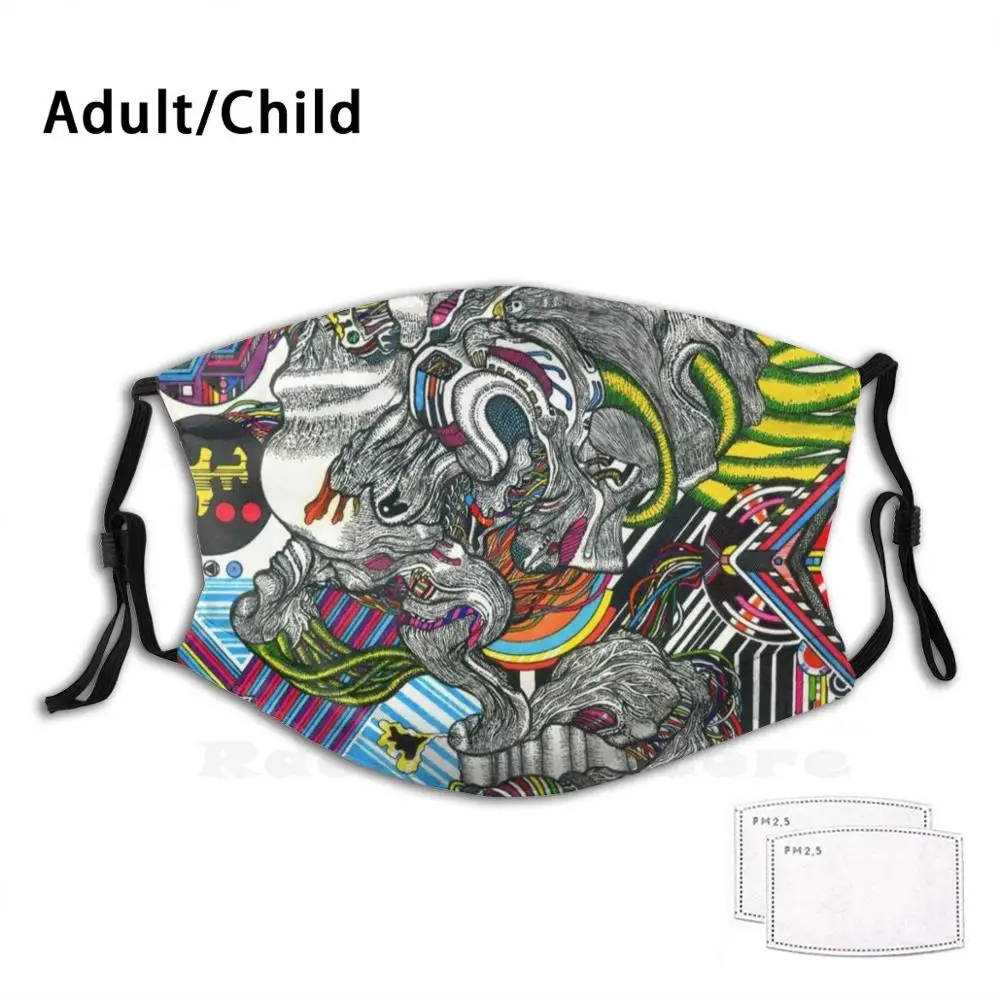 

Маска для лица с забавным принтом осла, Pm2.1101