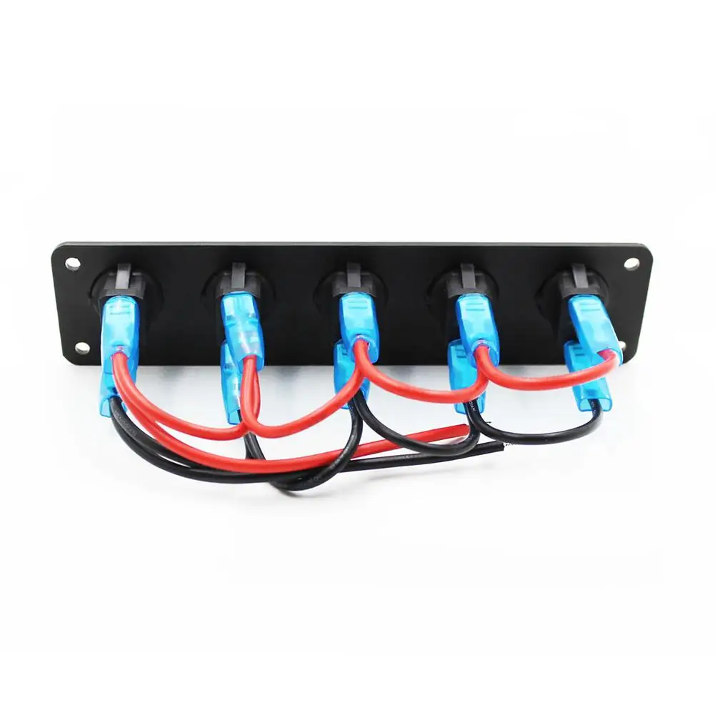 5 клавишный кулисный переключатель Круглый тумблер водонепроницаемый синий