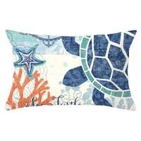 sea animal starfish printing pillow case rectangle waist cushion cover fashion sofa living room decorative 30cm x 50cm