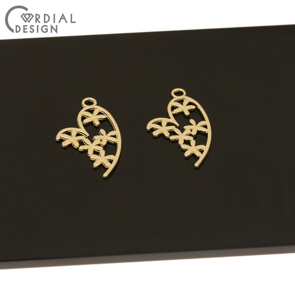 

Cordial Design 100Pcs 17*30MM Jewelry Accessories/DIY Making/Earrings Connectors/Heart Shape/Earring Findings/Hand Made/Charms