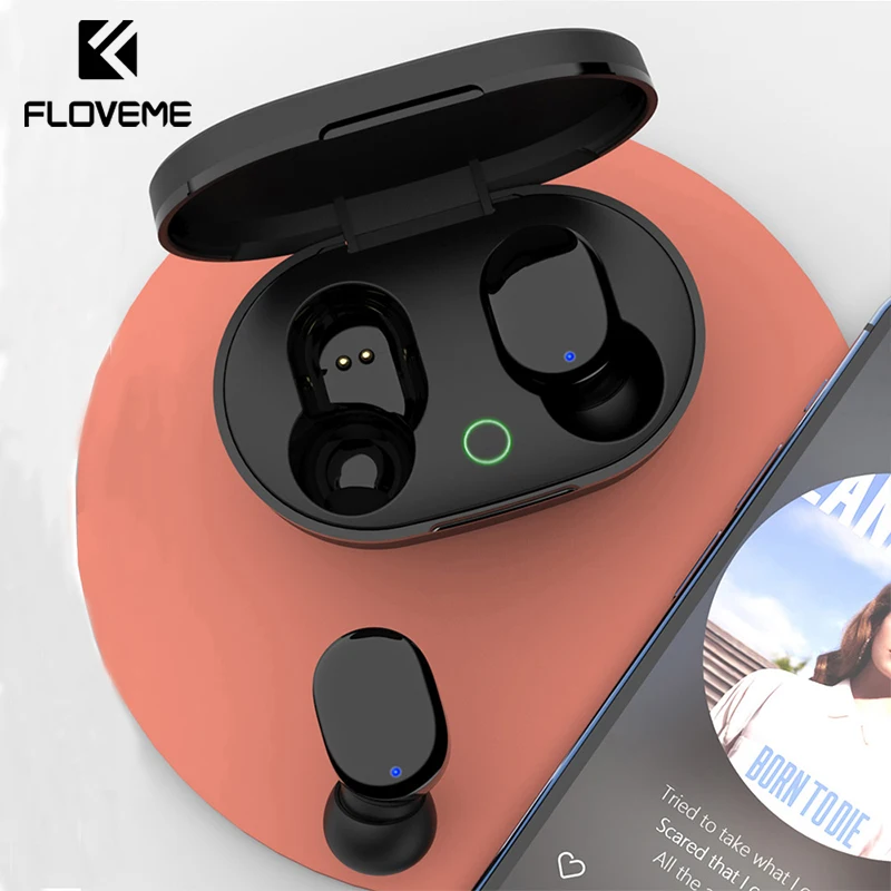 

FLOVEME Bluetooth Earphones Wireless Headphones Waterproof Sport Headsets With Mic Charging Case HiFi Stereo Music Earbuds