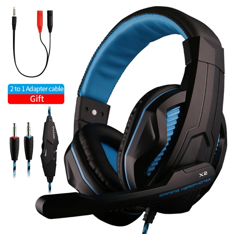 

High-End Gamer Headset Noise Cancelling Super Bass Stereo PC Computer Gaming Headphones Earphone Mic Advanced Control for PC PS4