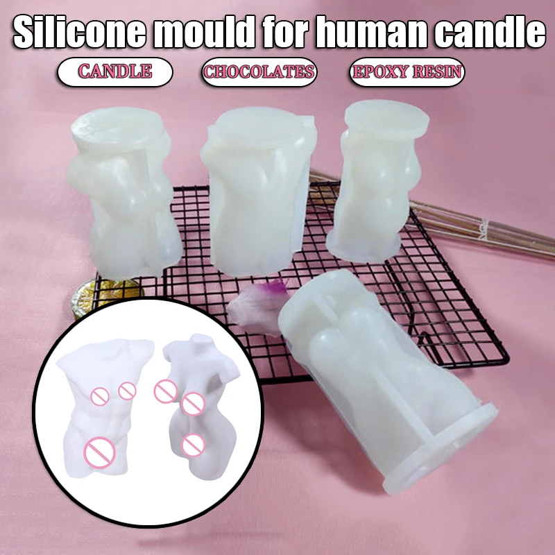 

Newly Human Trunk Casting Die Artistic Human Body Soft Silicone Stencil Epoxy Resin Template Soap Wax Baking Pan for DIY Craft
