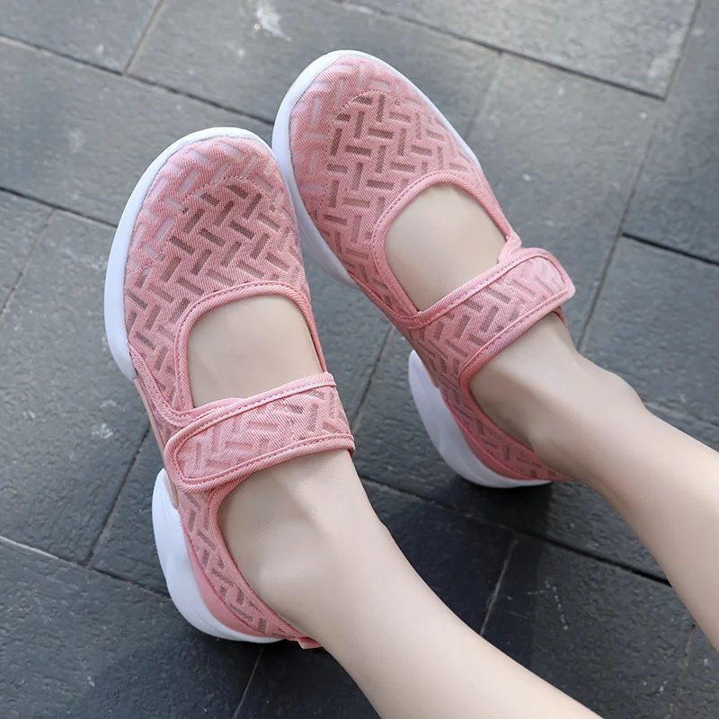 2021 Spring Women Flats Shoes Mesh Breathable Moccasins Women Boat Shoes Lightweight Casual Tenis Loafers Outdoor Walking Shoes