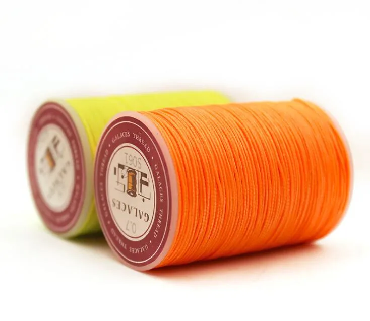 Wholesale good quality 0.7mm leather round waxed thread polyester wax 75m long 23 colors to choose | Дом и сад