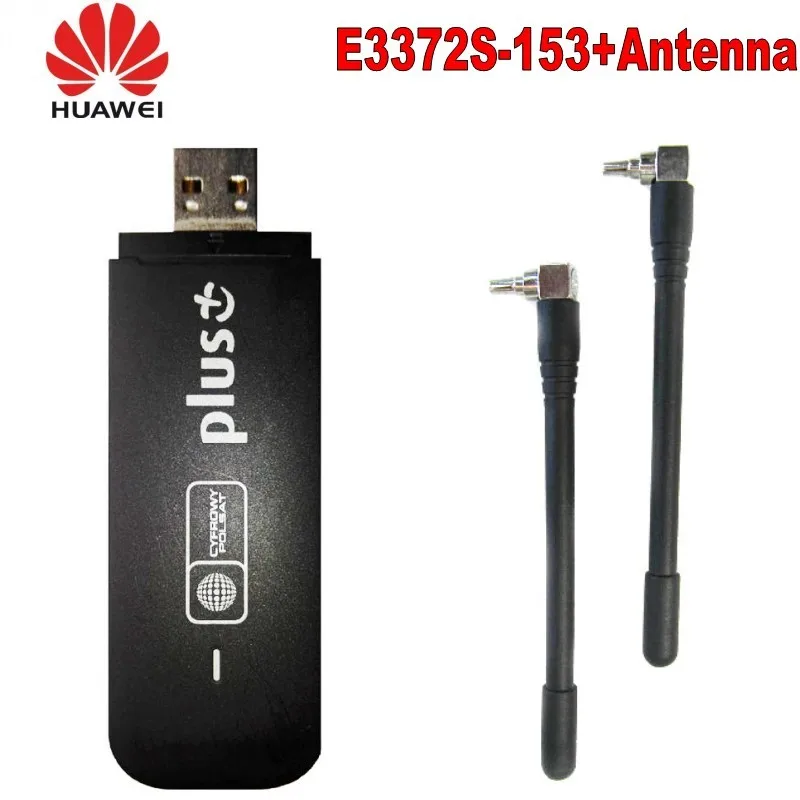 Разблокированный HUAWEI E3372 E3372s-153 150 Мбит/с 4G LTE USB-модем с двойной антенной порт