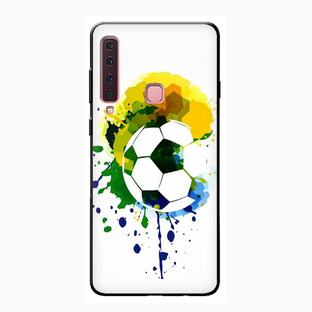 Мягкий силиконовый чехол для телефона с футбольным мячом Samsung A3 A5 A6 Plus A7 A8 A9 A10s 20s 30s