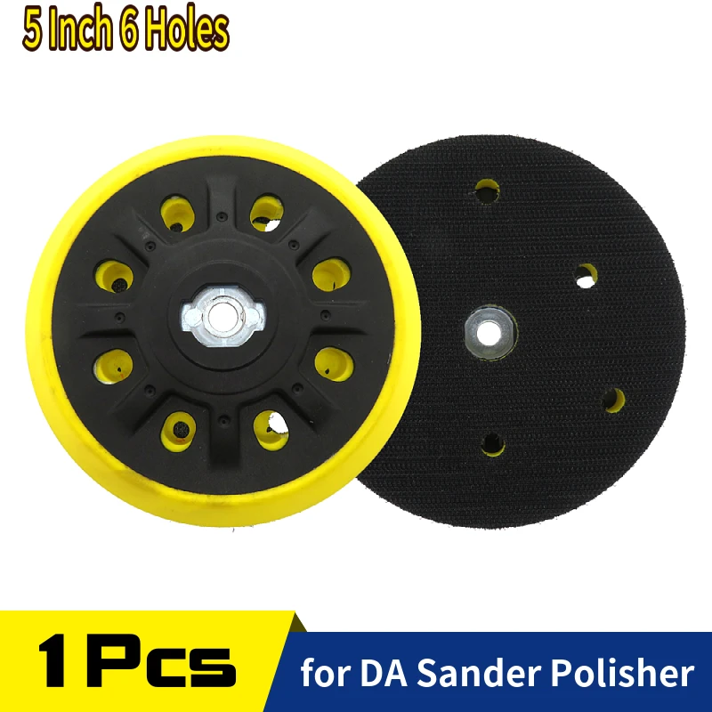 

Backing Plate Hook and Loop 5 Inch 5/16"-24 Thread PU Sanding Pad for DA Sander Polisher Buffer Car furniture hardware Polishing