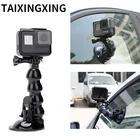 Автомобильное крепление на присоске для GoPro Hero 8, 7, 6, 5, 4, 3 + всех камер Xiaomi Yi Go pro, SJcam SJ4000, SJ5000, AKASO EKEN с ремешком безопасности