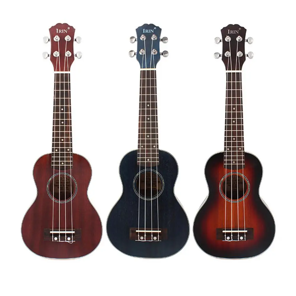 IRIN 21inch Ukulele Concert 4 Strings Musical Instruments 15 Frets Spruce Wood Hawaiian Small Guitar Free Case Strings