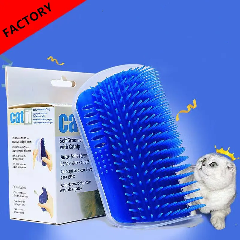 

Cat Self Groomer Brush Pet Grooming Supplies Hair Removal Comb for Cat Dog Hair Shedding Trimming Cat Massage Device with catnip