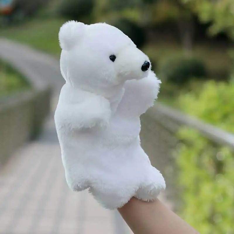 

Teddy Bear Hand Puppet Plush Toy Small Animal Doll Finger Puppet Child Preschool Education Interest Toy for kids xmas gifts