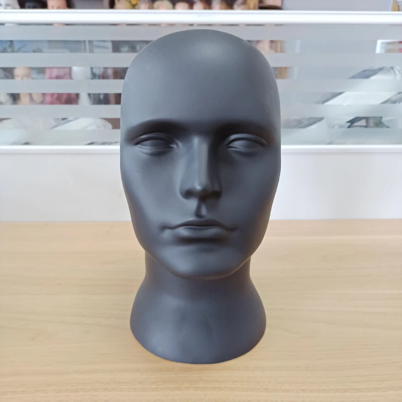 56 см мужской манекен голова манекена для шляпа гарнитура дисплей черный