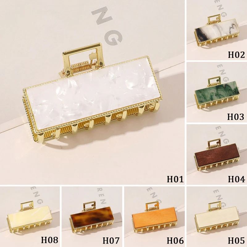 

Square INS Korean Hair Clips Girls Transparent Hairpins Crab Claws Clamp Fashion Hair Accessories for Women