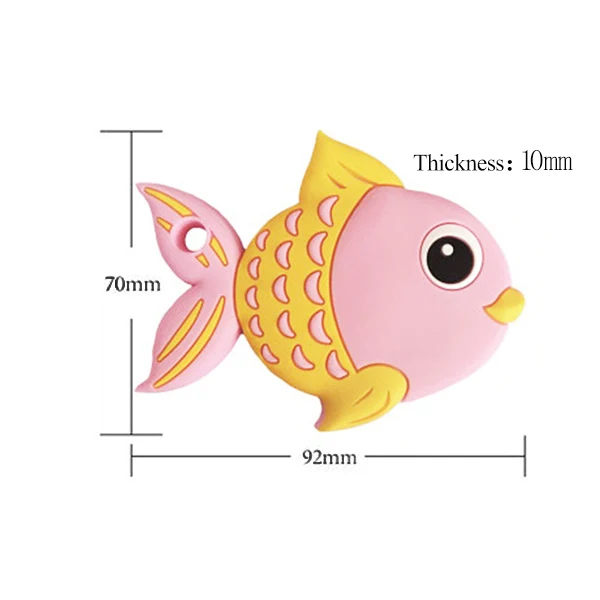 Baby Silicone Fish Teethers Necklace Set BPA Free Toys Cute Animal Baby Teether Silicone Preferential Portfolio