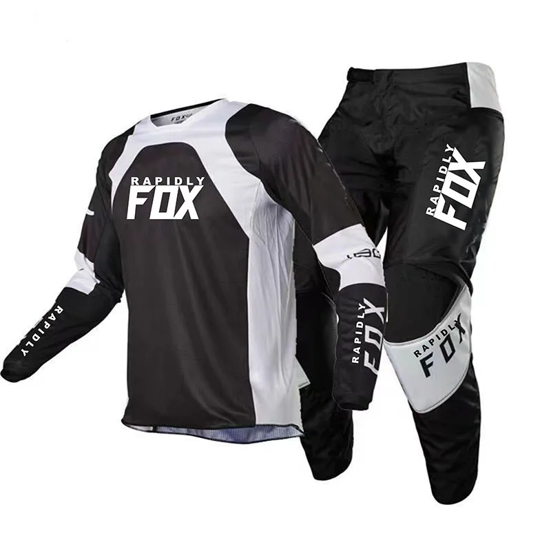 

NEW 2022 enduro rapidly FOX 180/360 Motocross Jersey and Pants MX Gear Set Combo mtb ATV Off Road motorcycle racing suit