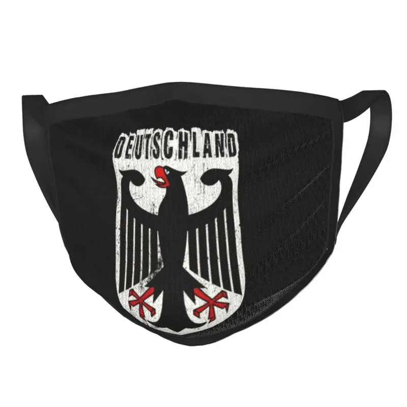 

German Eagle Flag Mask Anti Haze Dustproof Reusable Germany Coat of Arms Face Mask Protection Men Women Respirator Mouth Muffle