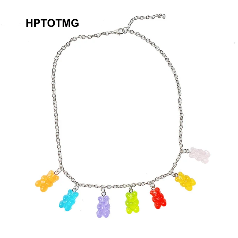 Женское Ожерелье с подвесками Judy милый мультяшный плюшевый ожерелья медведь