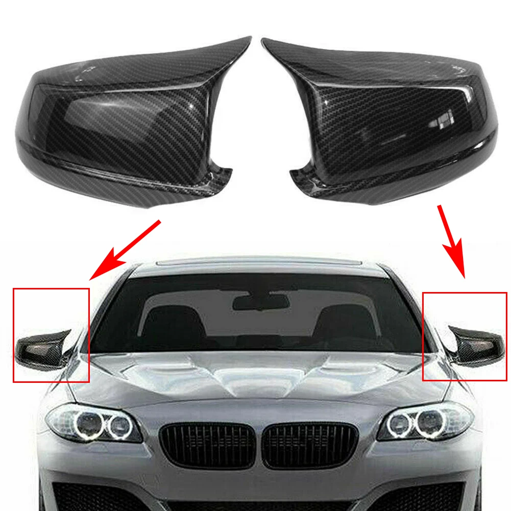 Araba yan ayna kapağı dikiz aynaları Trim BMW 5 serisi F10 2010 2011 2012 2013 & M serisi M5 F10 2011 karbon Fiber bak