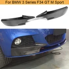 Автомобильный Разветвитель переднего бампера, спойлер для BMW 3 серии F34 M Sport 335i 340i GT 4 двери 14-17, передние разветвители из углеродного волокнаФАП